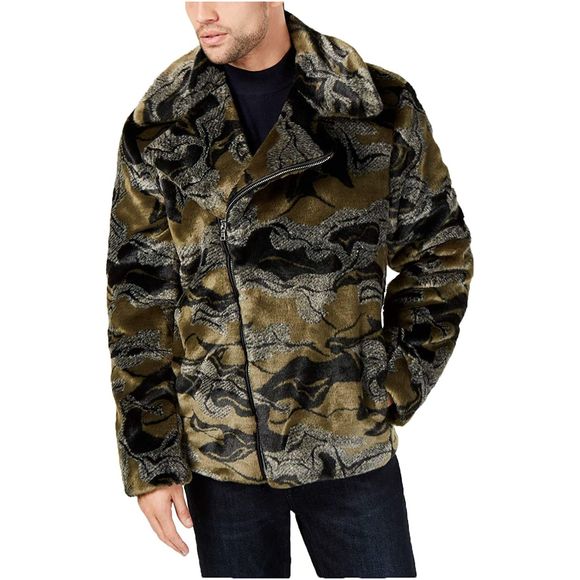 INC International Concepts Other - INC Mens Camo Print Faux-Fur Coat M NWT